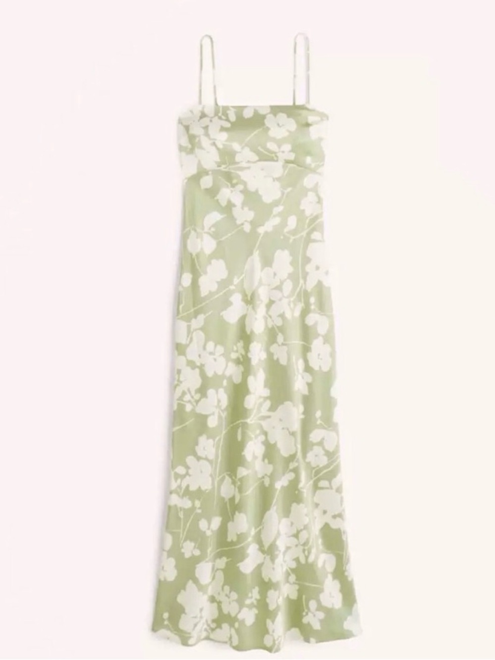 Abercrombie & Fitch Green and Cream Floral Slip Dress - Picture 4 of 6